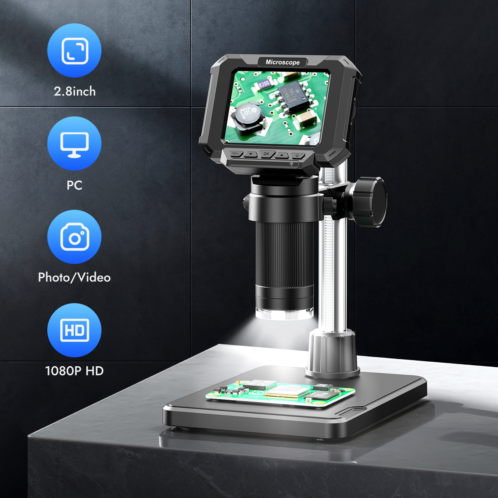 Power Tools Video - 2.8inch Digital Coin Microscope 1000X Coin