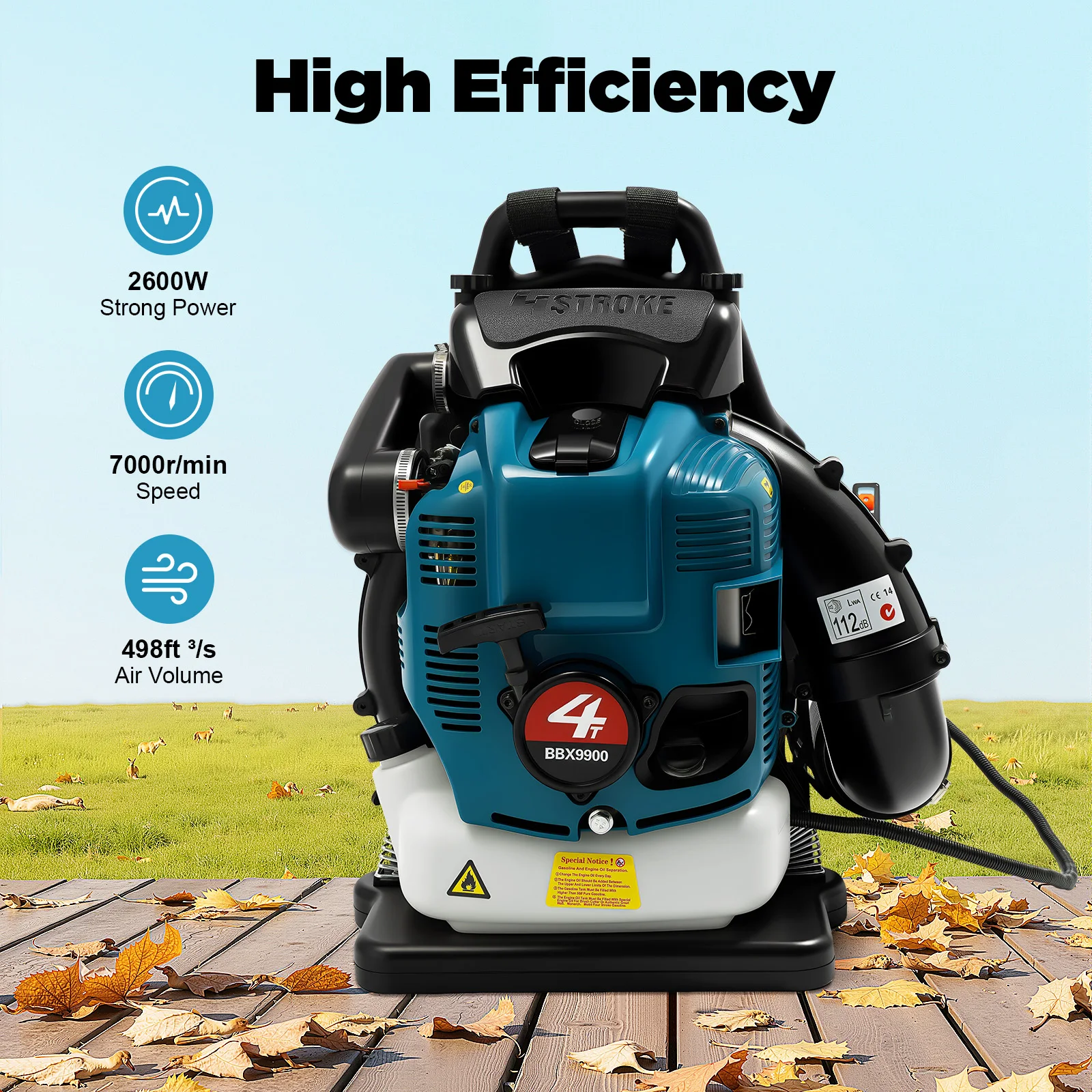 Petrol Backpack Leaf Blower 75 - Power Tools Yard recension och pris