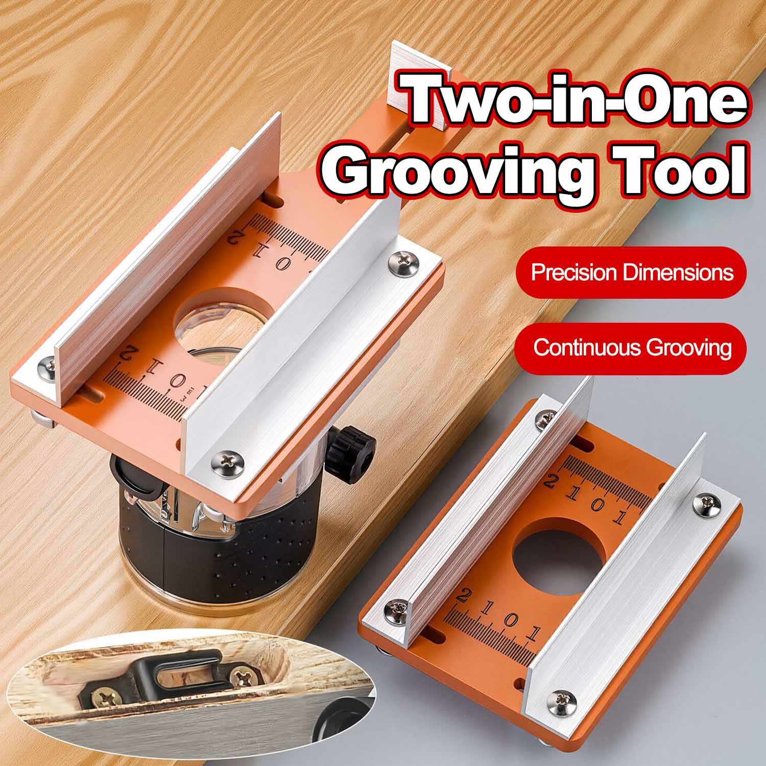 Wood Router Slotting Locator A - Router Trim Base recension och pris