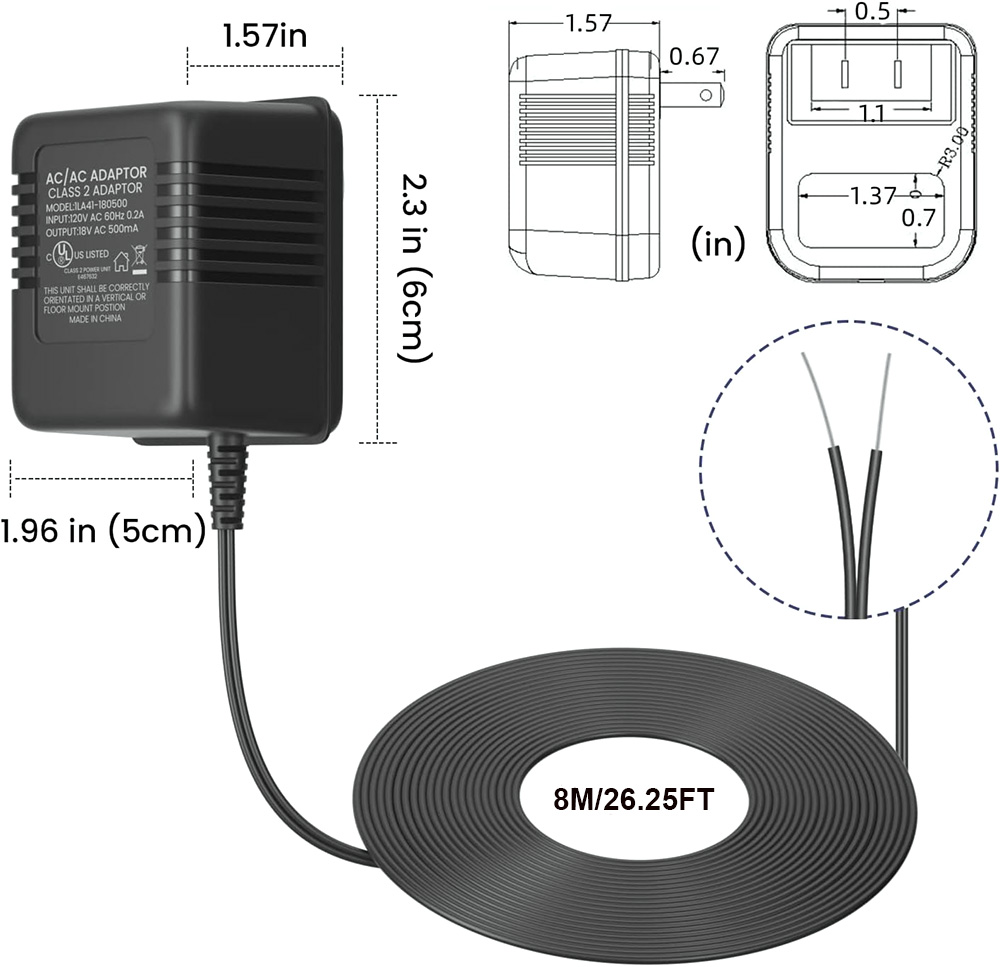 18V 500mA Doorbell Adapter, Vi - Power Tools Video recension och pris